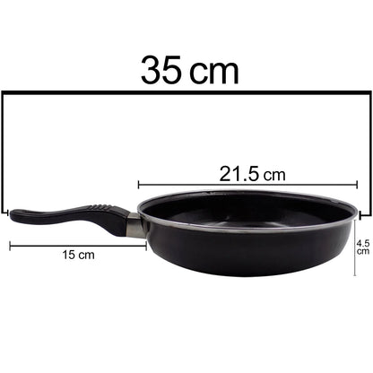 UK-0236 Induction Base Hard Anodized Tadka Fry Pan Nonstick