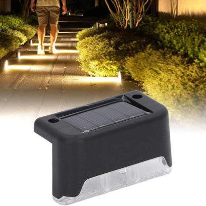 UK-0276 Solar Step Lights Outdoor 4 Pack, Solar Fence Lights Deck Lights