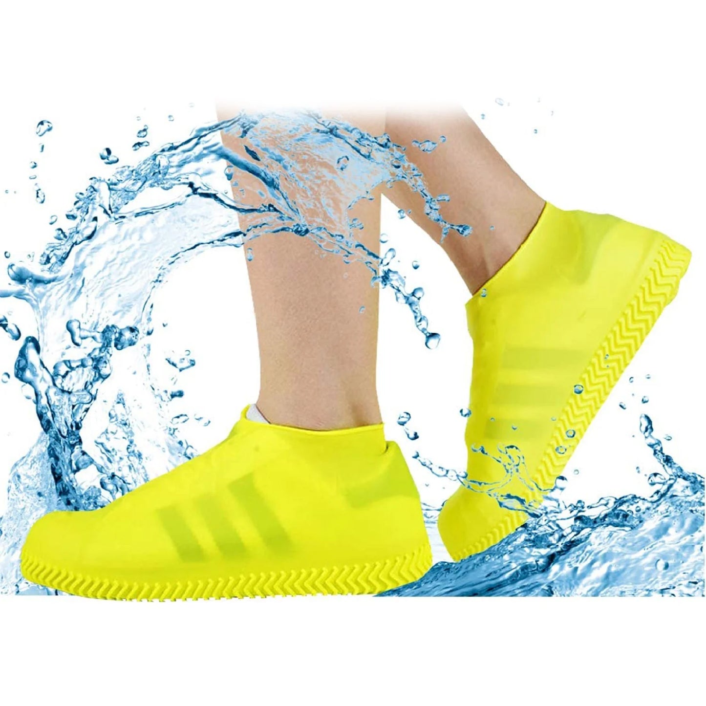 Silicon Anti Slip Water Resistant Overshoes/Shoes Cover for Rain/Protector Shoe Rain Cover for Men, Women - Random Color