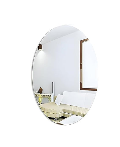 UK-1073 Mirror Sticker for Wall on Tiles Bedroom Living Room Basin Mirror Bathroom Wall Mirror Both Side Sticker Acrylic Wall Mirror Full Length (MIX SHAPE)