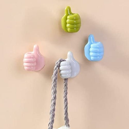 UK-0211 Thumb Wall Stick-on Hook Multipurpose Car Adhesive Cable Wire Clip Key Hanger Holder