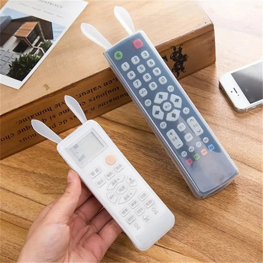 UK-0681 2 Pcs Stretchable Silicone Remote Cover of Different Sizes for TV, AC, Setup Box Remote | Dust Proof and Water Proof [ Transparent