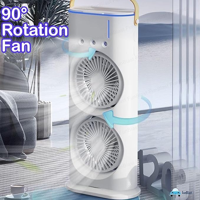 UK-0865 Air Misting Fan Portable Rechargeable Cooling Fan, Personal Air Conditioner, Evaporative Air Cooler for Room, Mister Portable Outdoor Cooling Fans that Blow Cold Air for Travel & More