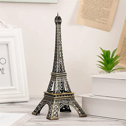 UK-0245 3D Metal Paris Eiffel Tower Metal Craft Famous Landmark Building Metal Statue, Cabinet, Office, Gifts Decorative Showpiece.