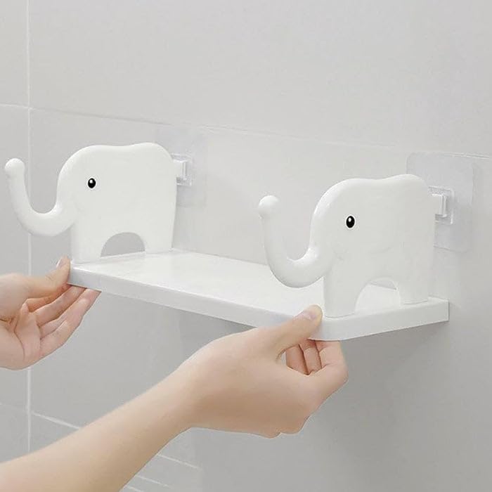 UK-0242 Stand Holder for Bathroom Toilet Kitchen Bedroom Office Shelf Wall Holder Elephant Shape