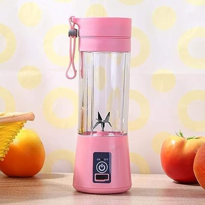 UK-0090 6 Blades Juicer Rechargeable Portable Electric USB Juicer Bottle Blender for Making Juice,Travel Juicer for Fruits and Vegetables,Juice Maker Machine (Multicolour)