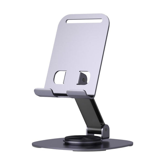 UK-0869 360° Metal Mobile Stand | Angle Adjustable Desk Phone Holder | Sturdy Anti Slip Base