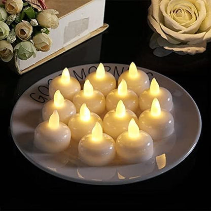 UK-0637 Water Sensor Diya for Home Decor Festivals Decoration Floating Led Light Diya Diwali Purpose Waterproof Candles Party Decorations Water Activated (Pack of 12)