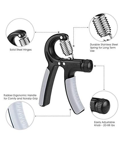 UK-0534 Adjustable Hand Grip Strengthener, Hand Gripper for Men & Women for Gym Workout Hand Exercise Equipment to Use in Home for Forearm Exercise, Finger Exercise Power Gripper ( 5 to 60kg )