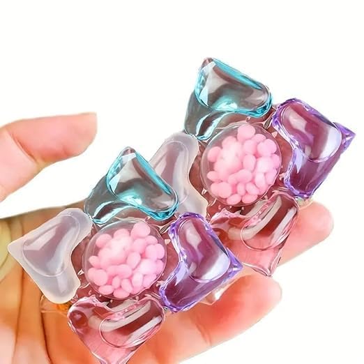 UK-1065 5 In 1 Washing Maching Laundry Pods | Laundry Gel Beads For Deep Cleaning Stain Removal | Semi-automatic Detergent Tablet For Front & Top Washing Machine(pc 10)