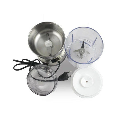 UK-0862 2 in 1 Nima Coffee Mixer Grinder Stainless Steel Multifunctional Grinder, Electric Grinder, Coffee Maker,Smash Machine for Coffee Beans, Household Electric Mixer Grinder
