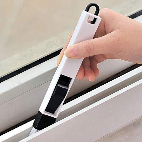 UK-0248 2 in 1 Multi Function Plastic Window Slot Keyboard Wardrobe Dust Removal Cleaning Brush