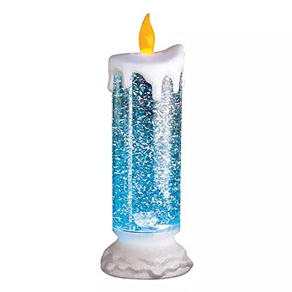 UK-0009 LED Light Swirling Glitter Water Color Changing Candle Light, (Glitter LED Candle)