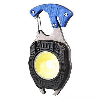 UK-0053 Multifunctional Keychain LED Rechargeable Flashlights with Lighter, Life-Saving Whistles, Screwdriver Bottle, Opener, Multiple Light Mode Portable Pocket Light for Outoor Hiking