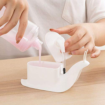 UK-0653 Portable Snail Shape Refillable Liquid Soap Dispenser Hand Wash Dispenser Pump Push-Type Shampoo Dispenser for Hotel, Kitchen, Vanity, Sink, Bathroom