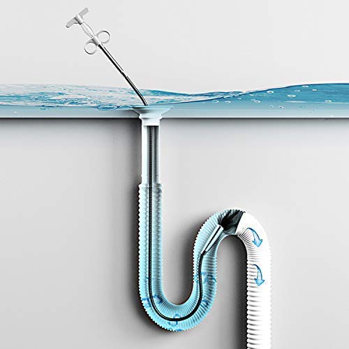 UK-0142  Metal Wire Brush Hand Kitchen Sink Cleaning Hook Sewer Dredging Device Spring Pipe Hair Dredging Tool