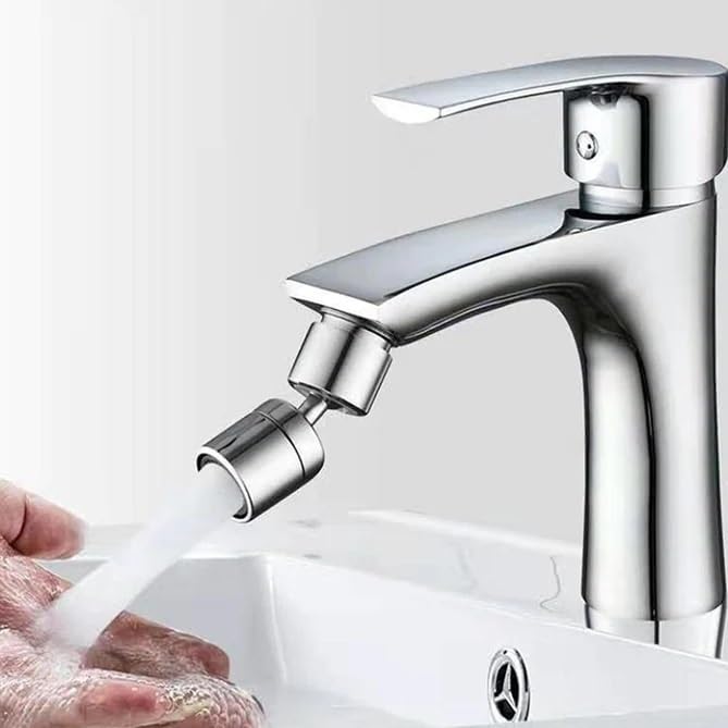 UK-0281 plash Filter Faucet, 720° Rotatable Faucet Sprayer Head with Durable Copper, Anti-Splash Movable Tap Head Water Saving