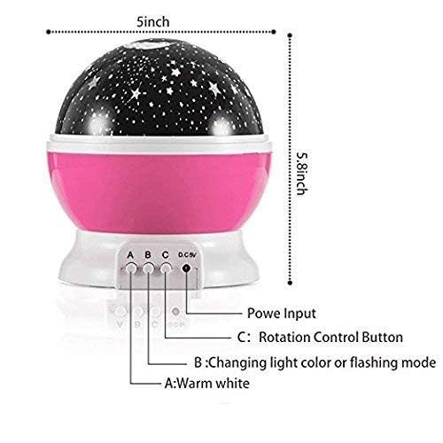 UK-0400 Star Master Moon Night Light Lamp Projector, Star Light Rotating 360 Degree