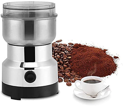 UK-0198 Mini Spice Coffee Grinder Electric Stainless Steel Fast Grinding Multifunction Smash Machine Dry Grain Mill Grinder for Spices Powder Seeds Rice Beans Seasonings