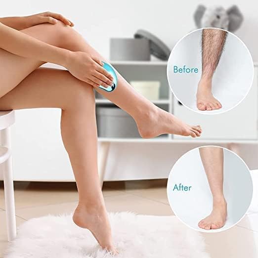 UK-1008 Crystal Hair Eraser Stone, Painless Magic Crystal Hair Remover for Women Men, Hair Removal Eraser Exfoliator Tool for Arms Legs Back Body Any Part