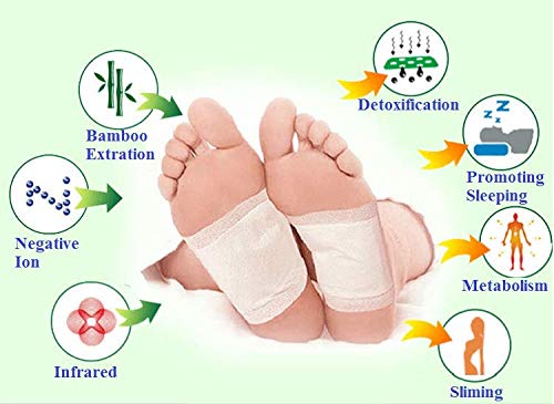 UK-0034 Kinoki Premium Detox Foot Pad, Cleansing Toxin Remover Foot Patches, Organic Weight Loss Patch, For Men & Women - Free Size