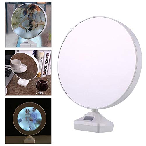 UK-0174 Magic Mirror Photo Frames with LED Light Inside Round & Customized Personal Photograph with USB Cable