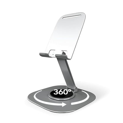 UK-0869 360° Metal Mobile Stand | Angle Adjustable Desk Phone Holder | Sturdy Anti Slip Base