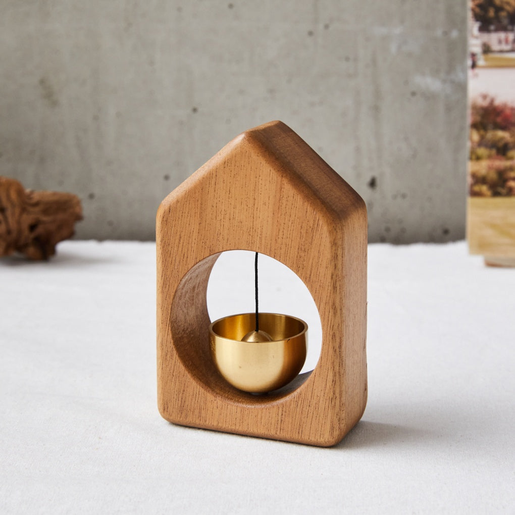 UK-1045 Wind Chime with Brass Bell Hanging Walnut for Home Office Door Black Walnut | Yard, Garden & Outdoor Living | Garden Decor | Wind Chimes