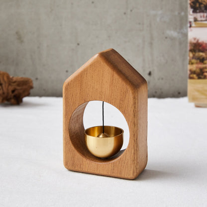 UK-1045 Wind Chime with Brass Bell Hanging Walnut for Home Office Door Black Walnut | Yard, Garden & Outdoor Living | Garden Decor | Wind Chimes