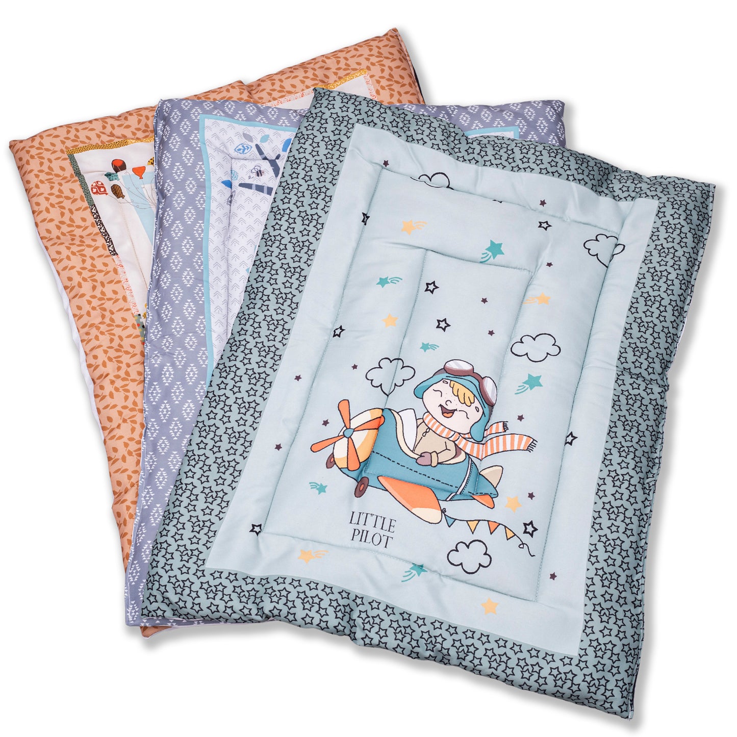 UK-0351  Newborn Baby Cotton Baby Bed | Godari | Cradle Bed | Crib Sheet | Changing Mat Baby Godadi | Godari | Bedding Set (PREMIUM)