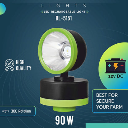 UK-0879 Divadandi Light for Farm, Lights Rechargable,ROTATING LIGHT(BL-5151) 5200Mah
