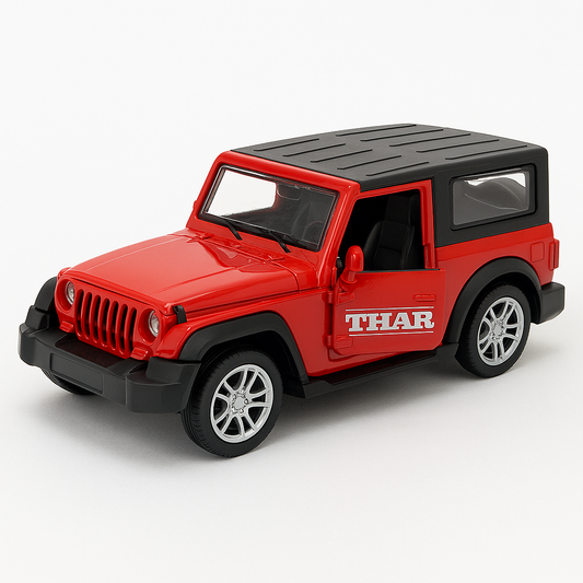 UK-0942 Thar Die-Cast Metal Toy for Kids | Pull Back Action Miniature Scaled Model Car | Openable Doors