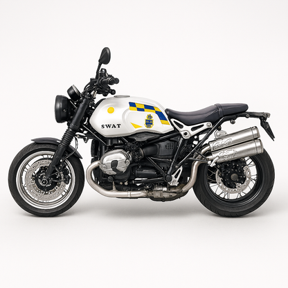 UK-0947 Police Bike Toy for Kids | 1:12 Scale Motorcycle Model | Rubber Tyres, Alloy Body | Random Color