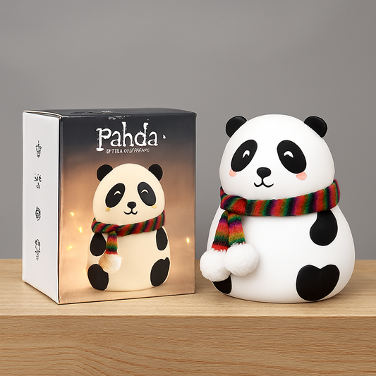 UK-0944 Panda Lamp, Panda Gifts, Panda Touch Silicone Lamp, Birthday Gift for Girls and Boys, Panda Light Lamp, Kids Night Light, Silicone Lamp, Rechargeable - Close Eye, Multicolor