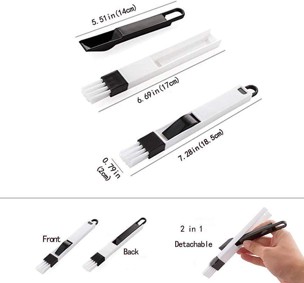 UK-0248 2 in 1 Multi Function Plastic Window Slot Keyboard Wardrobe Dust Removal Cleaning Brush