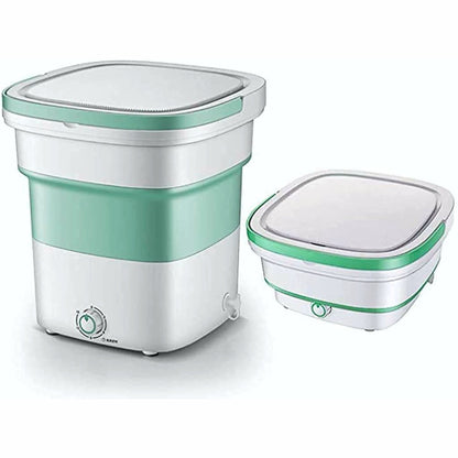 UK-0265 Mini Washing Machine Portable Folding Washing Machine Bucket Washer Single Person Use Mobile Foldable Washing & Spin Dry for Camping,Travel, Lightweight and Easy to Carry