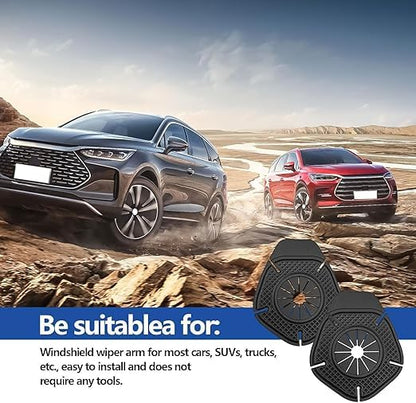 UK-1060 Car Wiper Hole Protection Cover, Universal Dustproof ABS Protector Pad for Most Vehicles, Durable Car Wiper Hole Protection Cover for Wiper Care, Anti-Rust & Debris Guard(2Pcs)