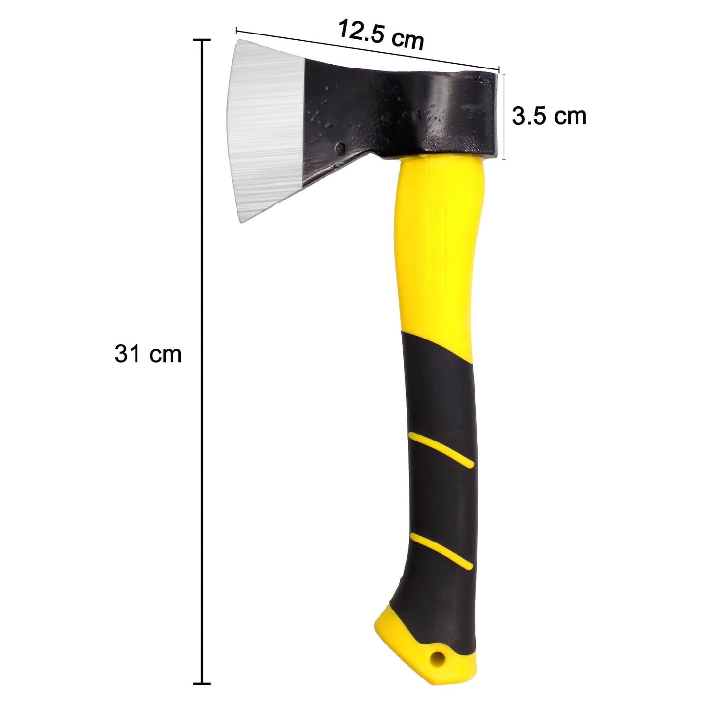 UK-0136  Hatchet Axe Gardening Tools  Fiberglass Body Rubberized Handle Wood Cutting Axe, Camping Axe, Safety Axe