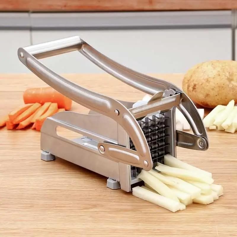 UK-0162 Stainless Steel French Fries Potato Chips Maker Machine Fry chip Cutter Strip Cutting Slicer