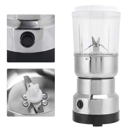 UK-0862 2 in 1 Nima Coffee Mixer Grinder Stainless Steel Multifunctional Grinder, Electric Grinder, Coffee Maker,Smash Machine for Coffee Beans, Household Electric Mixer Grinder
