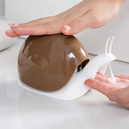 UK-0653 Portable Snail Shape Refillable Liquid Soap Dispenser Hand Wash Dispenser Pump Push-Type Shampoo Dispenser for Hotel, Kitchen, Vanity, Sink, Bathroom