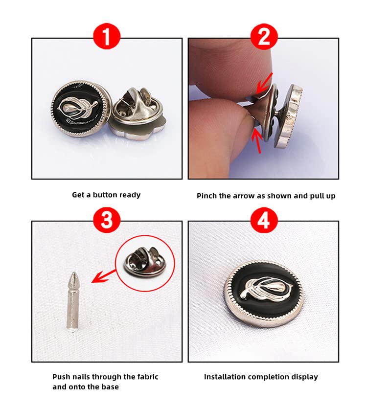 UK-1091 10Pcs Safety Buttons for Women Brooch for Women Women Shirt Brooch Buttons Cover up Button Pearl Safety Brooch Pins Button for Clothing Dress Supplies Clothing Bags Accessories Supplies DIY Crafts