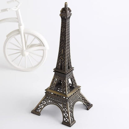 UK-0245 3D Metal Paris Eiffel Tower Metal Craft Famous Landmark Building Metal Statue, Cabinet, Office, Gifts Decorative Showpiece.