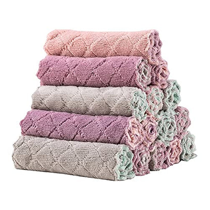 UK-0350 Microfibre Cleaning Clothes, Highly Absorbent, Very Soft, Multi-Purpose Wash Cloth for Kitchen