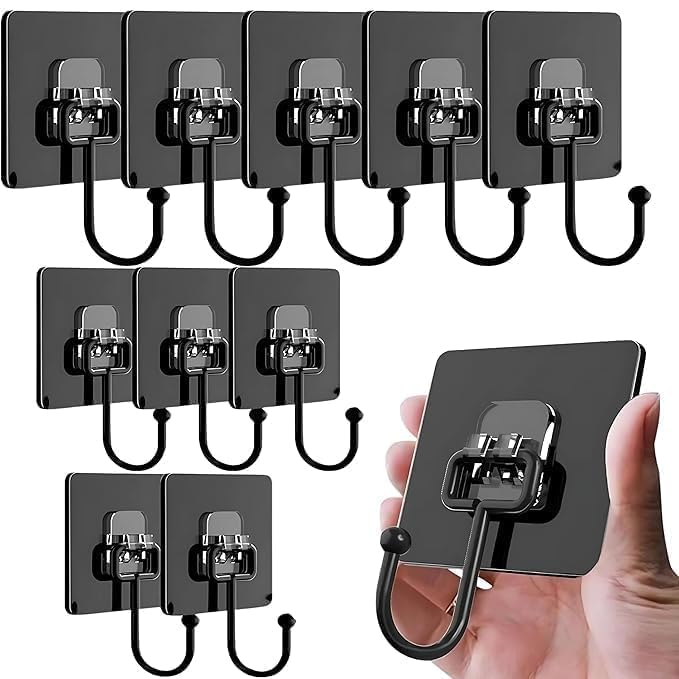 UK-1063 Wall Hook Hanger with 6 Hooks | Heavy Duty Wall Mounted Adhesive Hook Rack for Kitchen, Bathroom, Bedroom & Office | Multipurpose Organizer for Coats, Towels, Keys 1pc
