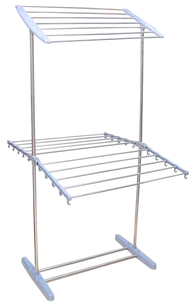 UK-0040 Cloth Dryer Stand Stainless Steel Foldable Cloth Stands Rack for Drying Clothes for Home/Indoor/Outdoor/Balcony