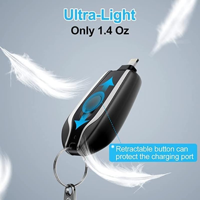 UK-0151 Keychain Power Bank for  Type-C, Key Ring Phone Charger (Multi Color)