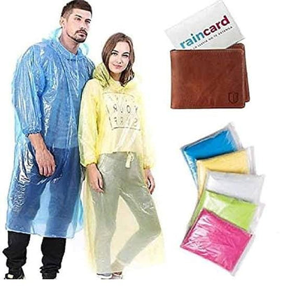 UK-0369 Rain Card for Emergency Use | Waterproof Rain with Smallest Pocket Size| Easy to Carry