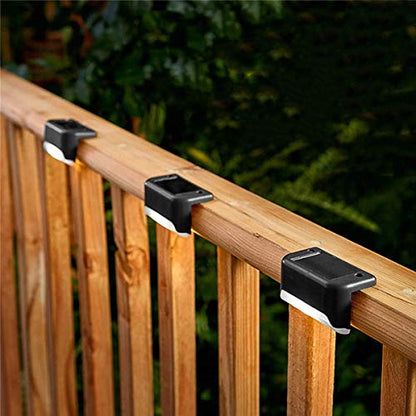 UK-0276 Solar Step Lights Outdoor 4 Pack, Solar Fence Lights Deck Lights