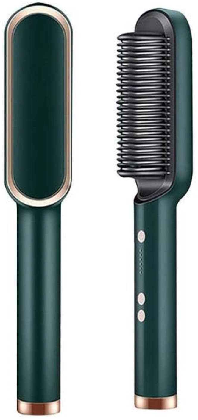 UK-0370 Hair Straightener, Hair Straightener Comb For Women & Men, Hair Styler, Straightener Machine Brush/Ptc Heating Electric Straightener With 5 Temperature Rain Clean